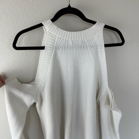 Rag & Bone Dana Cold Shoulder Sweater White Casual Preppy Women’s Large - Picture 12 of 13
